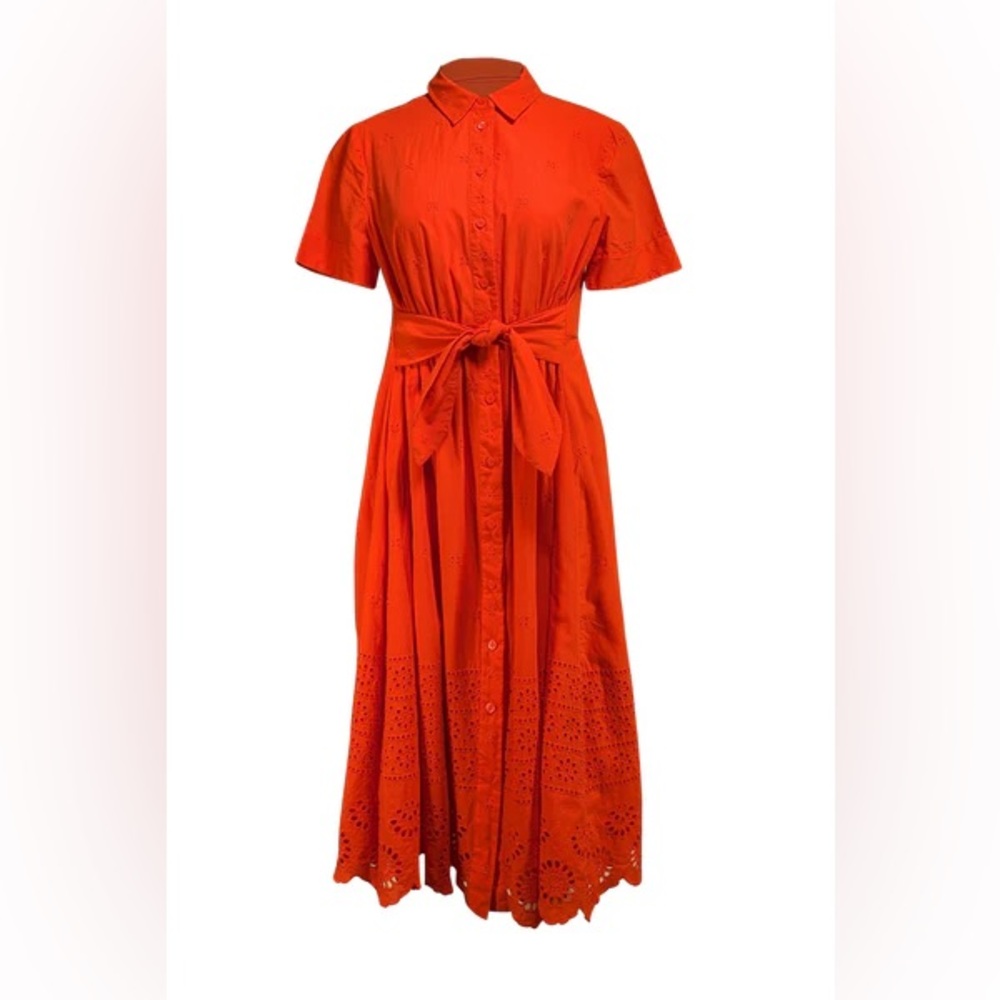 Kate Spade Vibrant Orange Midi Dress - Picture 2 of 11